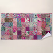 Old Vintag Chic Boho Quilt Strandtuch (Vorderseite)