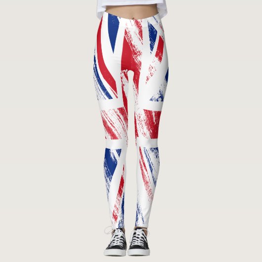 Old Vintag Grunge United Flag Leggings (Vorderseite)