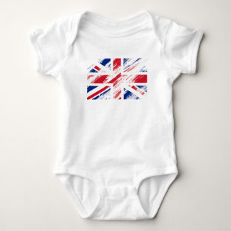 Old Vintag Grunge United Flag Union Jack Baby Strampler