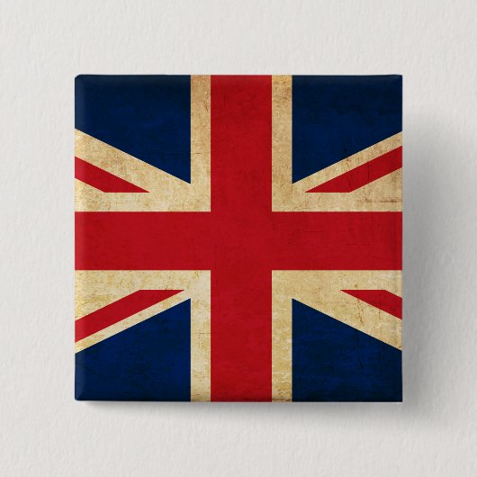 Old Vintag Grunge United Flag Union Jack Button (Vorderseite)