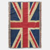 Old Vintag Grunge United Flag Union Jack Decke (Vorderseite Vertikal)