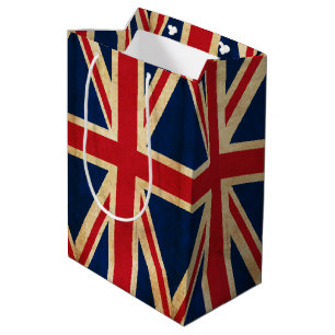 Old Vintag Grunge United Flag Union Jack Mittlere Geschenktüte