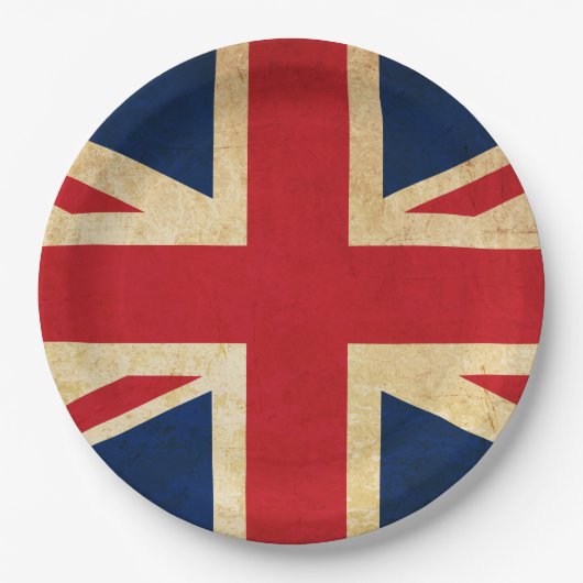 Old Vintag Grunge United Flag Union Jack Pappteller (Vorderseite)