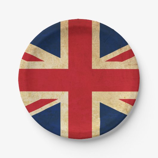 Old Vintag Grunge United Flag Union Jack Pappteller (Vorderseite)
