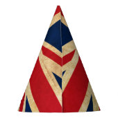 Old Vintag Grunge United Flag Union Jack Partyhütchen (Rückseite)