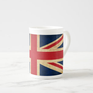 Old Vintag Grunge United Flag Union Jack Porzellantasse