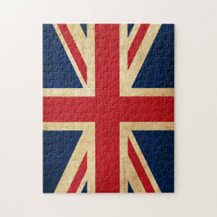 Old Vintag Grunge United Flag Union Jack Puzzle