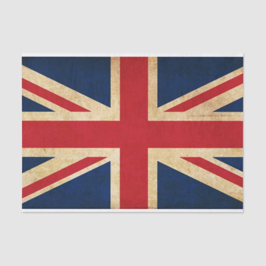 Old Vintag Grunge United Flag Union Jack Seidenpapier (Vorderseite)
