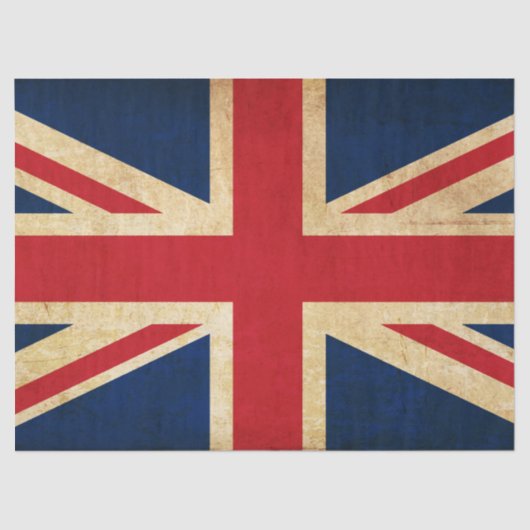 Old Vintag Grunge United Flag Union Jack Seidenpapier (Vorderseite)