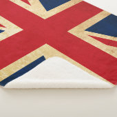Old Vintag Grunge United Flag Union Jack Sherpadecke (3/4)