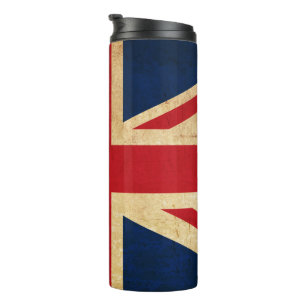 Old Vintag Grunge United Flag Union Jack Thermosbecher