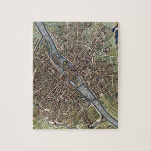 Old Vintag Paris Map shabbychic Puzzle