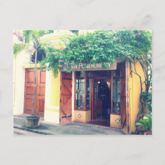 Old Vintag Shop French Colony Pondicherry India Postkarte
