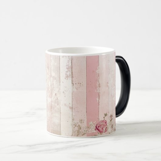 Old vintage paper valentines day verwandlungstasse (VorderseiteRechts)