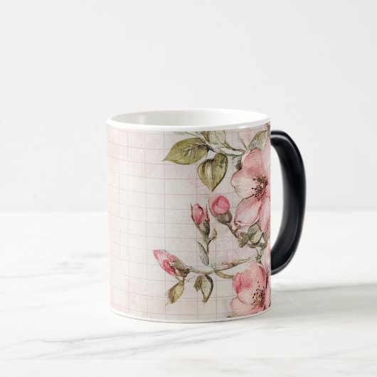 Old vintage paper valentines day verwandlungstasse (VorderseiteRechts)