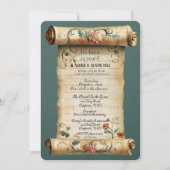 Old Vintage Scroll 25 Years Vow Renewal Invitation (Vorderseite)