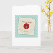 Old Vinyl Record Greeting Cards Karte (Gelbe Blume)