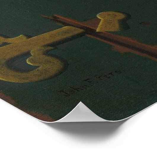 Old Violin - John Frederick Peto Fine Art Poster (Ecke)