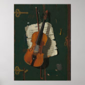 Old Violin - John Frederick Peto Fine Art Poster (Vorne)