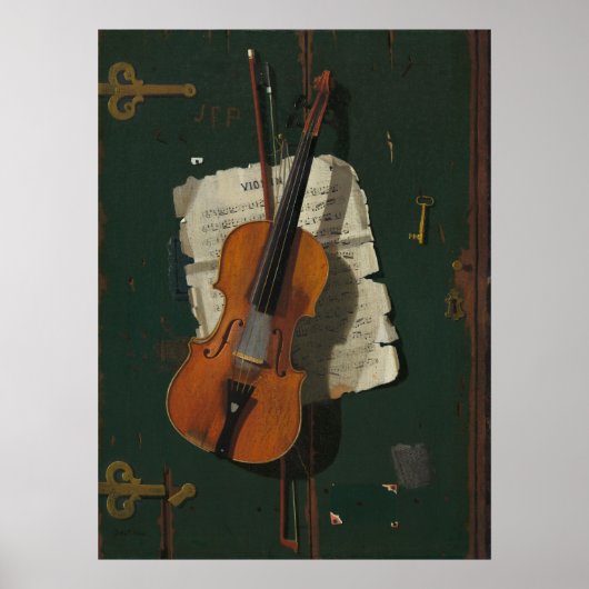 Old Violin - John Frederick Peto Fine Art Poster (Vorne)