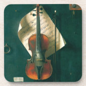 Old Violin Still Life von William Michael Harnett Getränkeuntersetzer (Vorderseite)