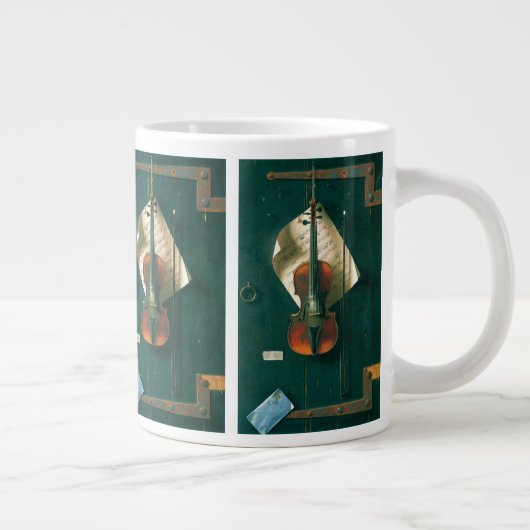 Old Violin Still Life von William Michael Harnett Jumbo-Tasse (Rechts)