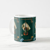 Old Violin Still Life von William Michael Harnett Kaffeetasse (Vorderseite Links)