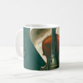 Old Violin Still Life von William Michael Harnett Kaffeetasse (Vorderseite Links)