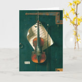 Old Violin Still Life von William Michael Harnett Karte (Gelbe Blume)