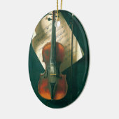 Old Violin Still Life von William Michael Harnett Keramik Ornament (Links)