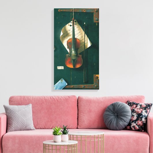 Old Violin Still Life von William Michael Harnett Leinwanddruck (Insitu (Wohnzimmer))
