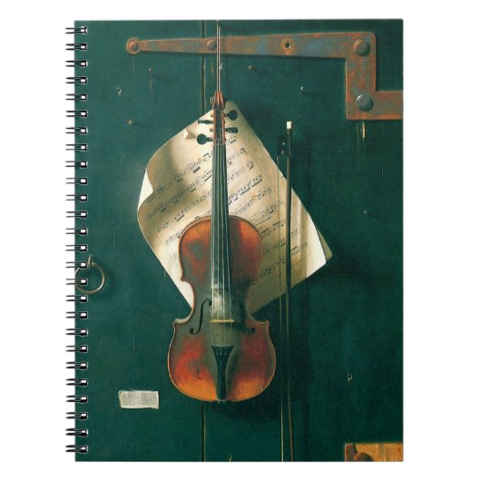 Old Violin Still Life von William Michael Harnett Notizblock (Vorderseite)