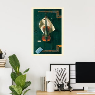 Old Violin Still Life von William Michael Harnett Poster