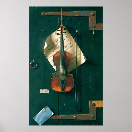 Old Violin Still Life von William Michael Harnett Poster (Vorne)