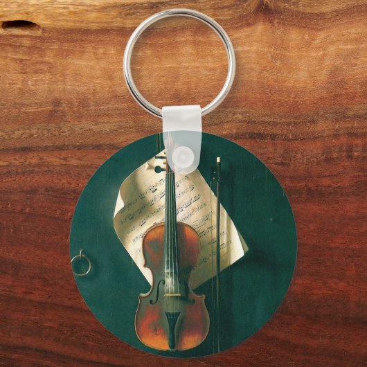 Old Violin Still Life von William Michael Harnett Schlüsselanhänger (Rückseite)