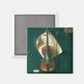 Old Violine Still Life von William Michael Harnett Magnet (Vorderseite/Rückseite)