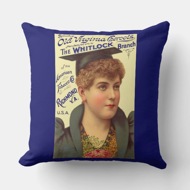 Old Virginia Cheroots ad 1890 Kissen (Vorderseite)