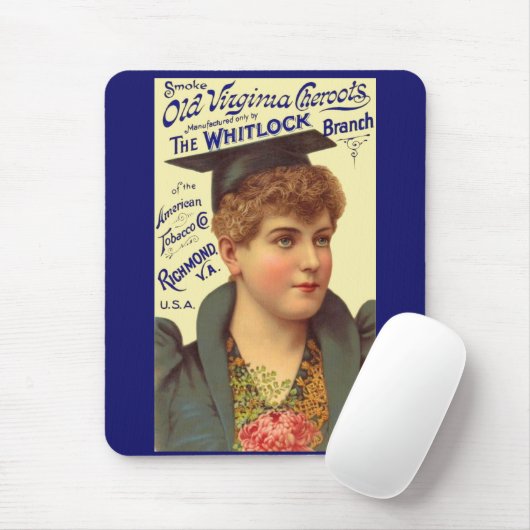 Old Virginia Cheroots ad 1890 Mousepad (Mit Mouse)