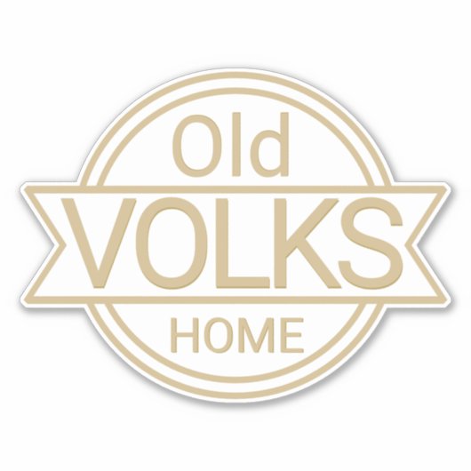 Old VOLKS Zuhause Aufkleber (Vorderseite)