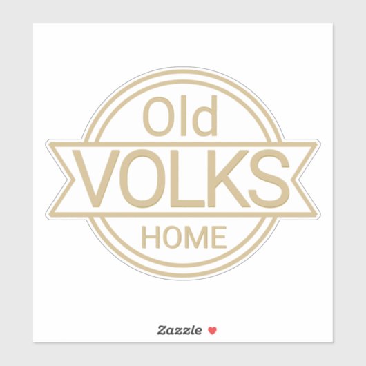 Old VOLKS Zuhause Aufkleber (Blatt)