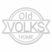 Old VOLKS Zuhause Sticker (Vorderseite)