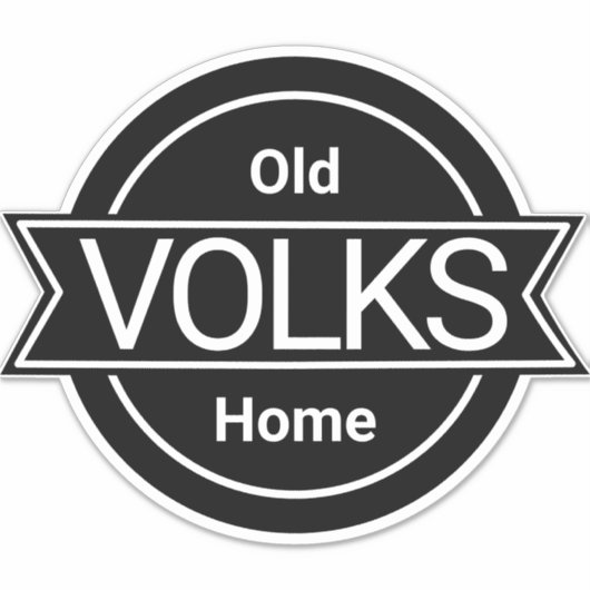 Old VOLKS Zuhause Sticker (Vorderseite)
