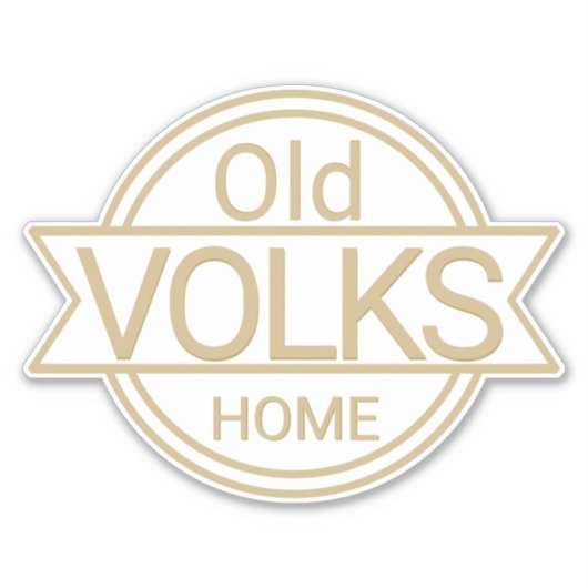 Old VOLKS Zuhause Sticker (Vorderseite)