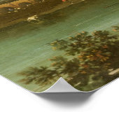 Old Walton's Bridge, 1755 (Öl auf Leinwand) Poster (Ecke)