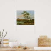 Old Walton's Bridge, 1755 (Öl auf Leinwand) Poster (Küche)