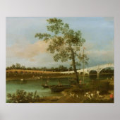 Old Walton's Bridge, 1755 (Öl auf Leinwand) Poster (Vorne)