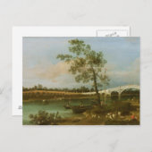 Old Walton's Bridge, 1755 (Öl auf Leinwand) Postkarte (Vorne/Hinten)
