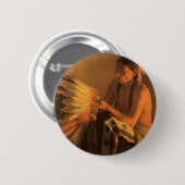 Old War Bonnet von Joseph Henry Sharp Button (Vorne & Hinten)