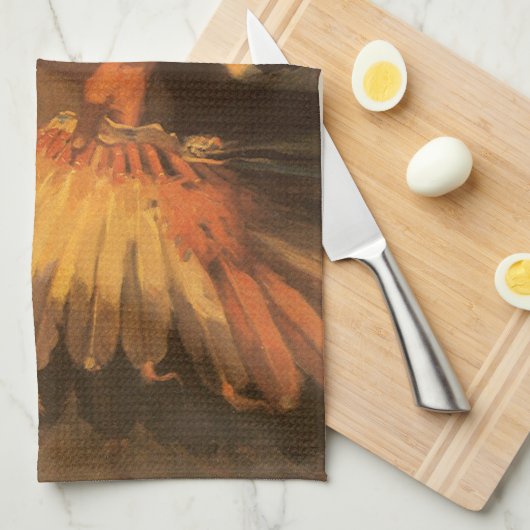 Old War Bonnet von Joseph Henry Sharp Geschirrtuch (Viertel Falte)