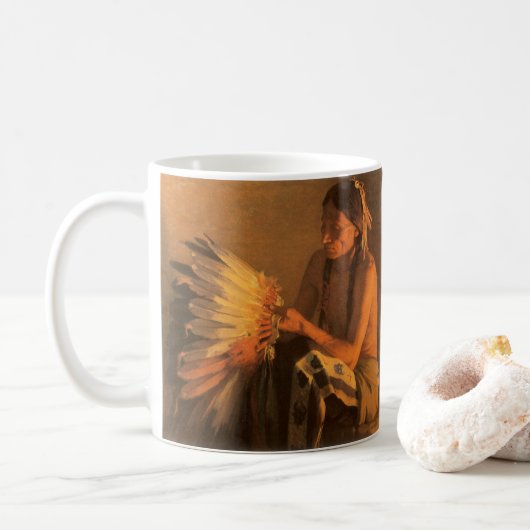 Old War Bonnet von Joseph Henry Sharp Kaffeetasse (Mit Donut)